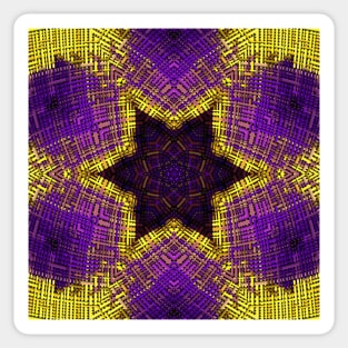 Weave Mandala Purple and Yellow Sticker